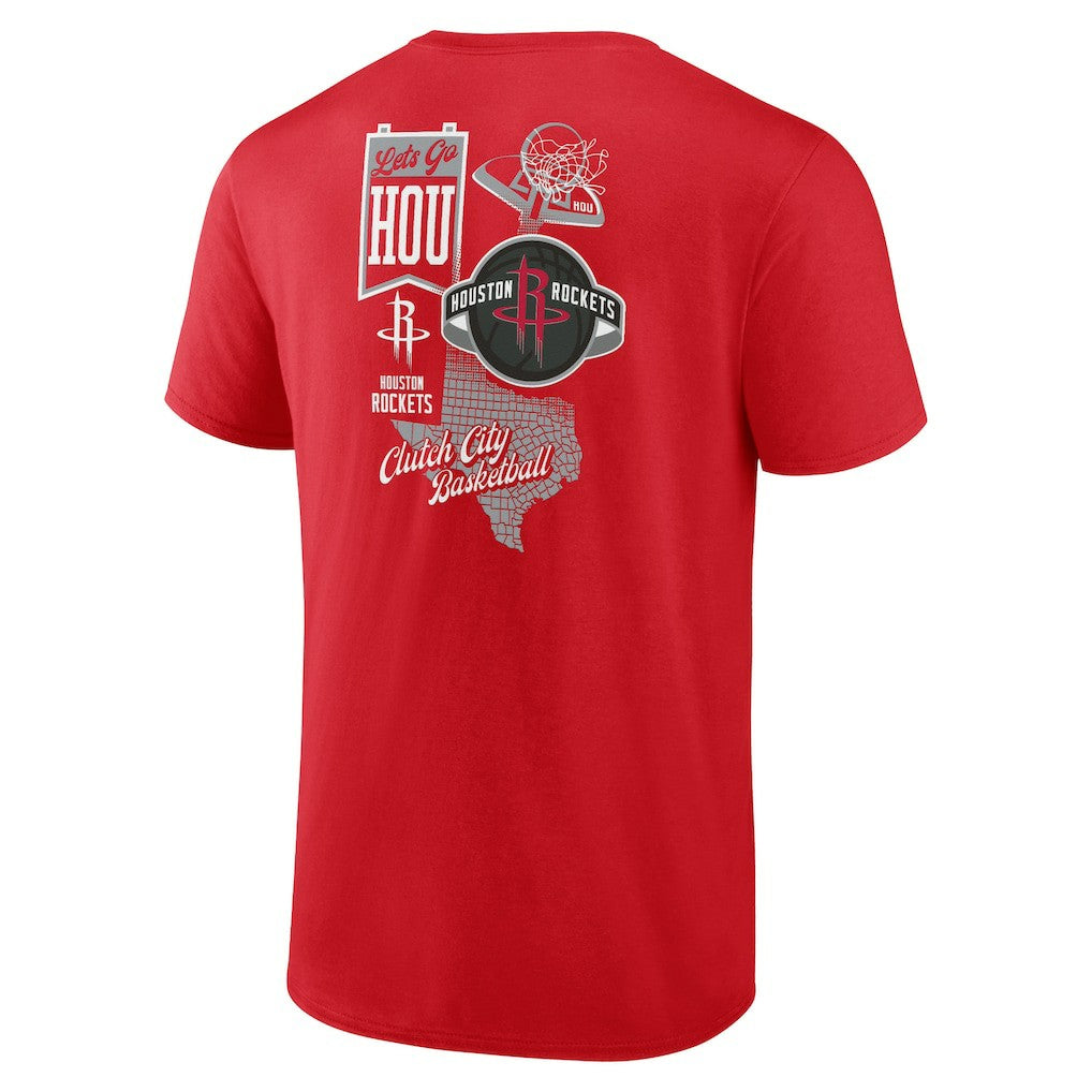 Houston Rockets Split Zone T-Shirt sale - Red online