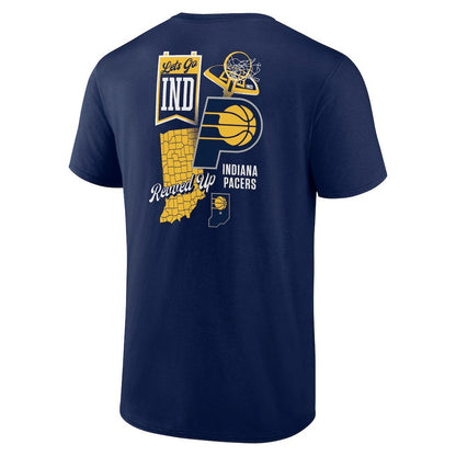 Indiana Pacers Split Zone T-Shirt - Navy for sale