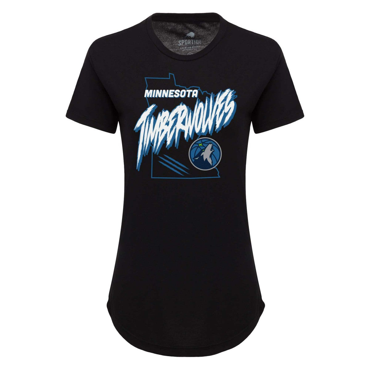 Minnesota Timberwolves Sportiqe Women's Phoebe Super Soft Tri-Blend T-Shirt - Black sale