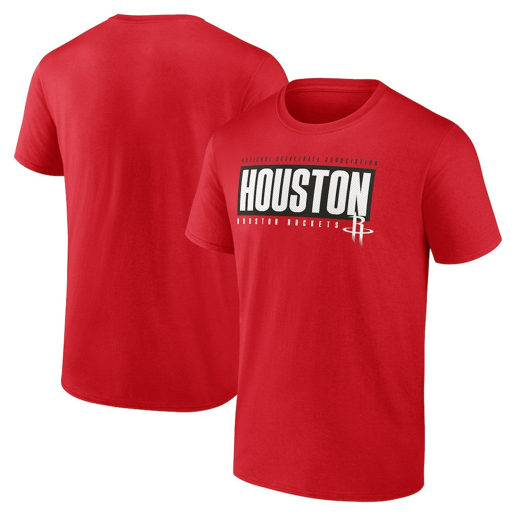 Houston Rockets Blocked Out T-Shirt - Red shop