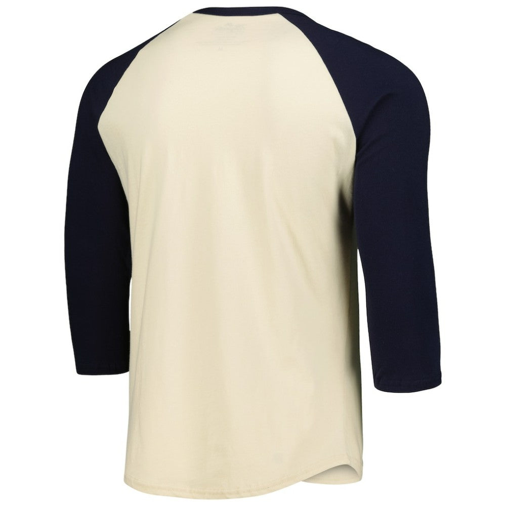Chicago White Sox Majestic Threads Raglan 3/4-Sleeve T-Shirt - Cream/Navy