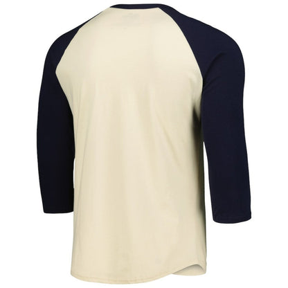 Chicago White Sox Majestic Threads Raglan 3/4-Sleeve T-Shirt - Cream/Navy
