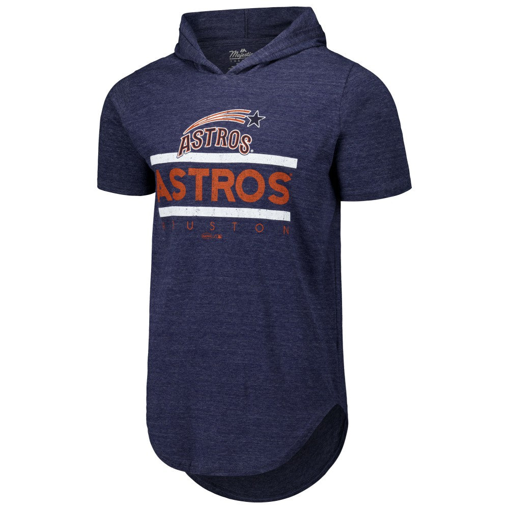 Houston Astros Majestic Threads Tri-Blend Hoodie T-Shirt - Navy