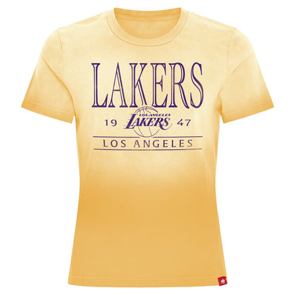Los Angeles Lakers Sportiqe Women's Arcadia Sun-Dipped T-Shirt - Gold shop