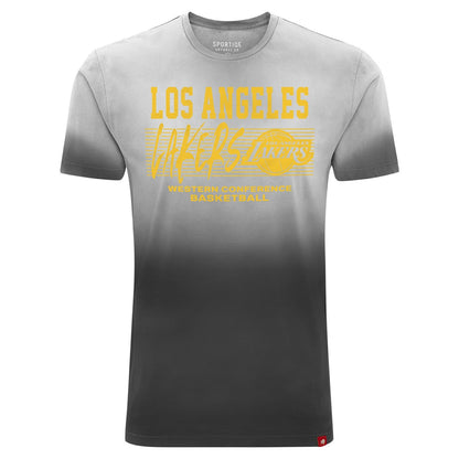 Los Angeles Lakers Sportiqe Unisex Bingham Sun-Fade T-Shirt - Black for sale