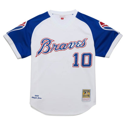 Chipper Jones Atlanta Braves 2004 Cooperstown Collection Authentic Throwback Jersey - White | Mitchell & Ness