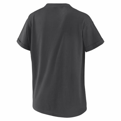 Minnesota Twins WEAR by Erin Andrews Women's Domestic Box Color Boyfriend T-Shirt - Charcoal