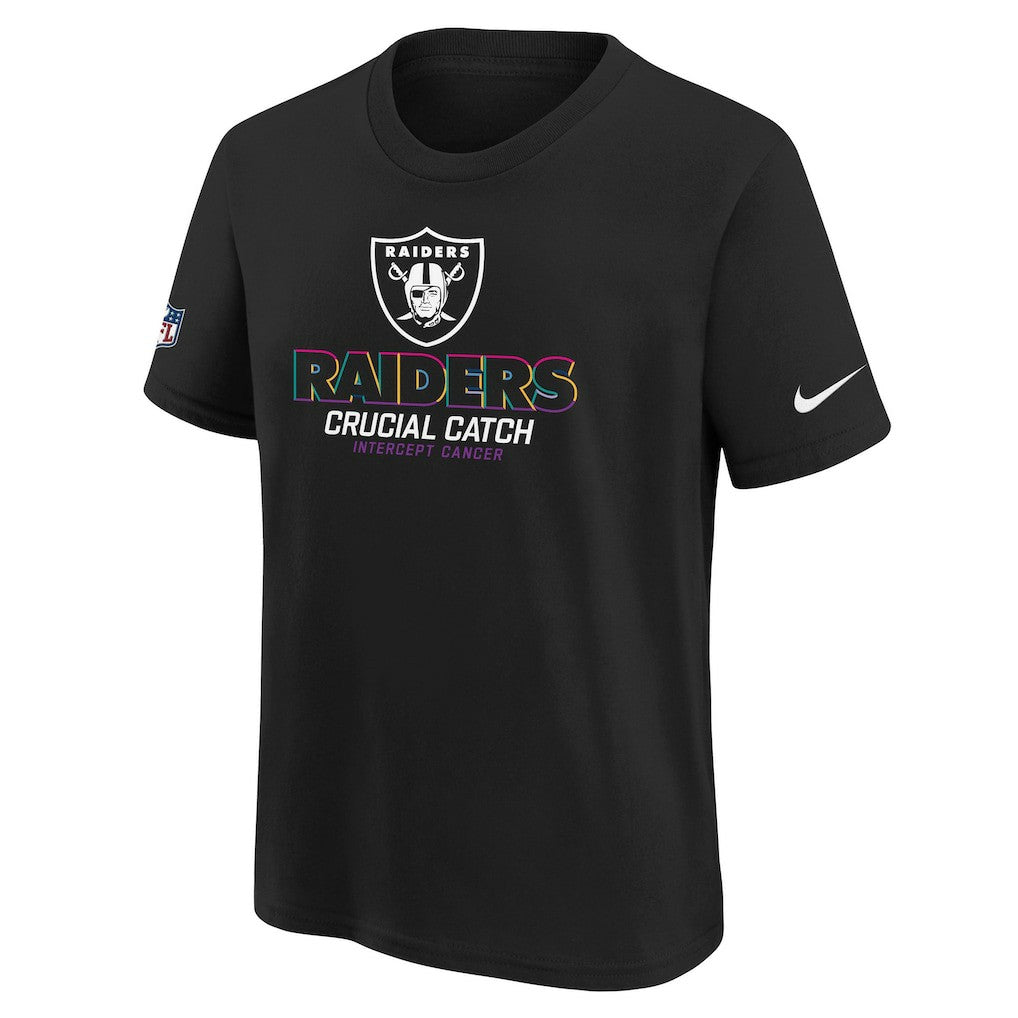 Las Vegas Raiders Youth 2024 NFL Crucial Catch T-Shirt - Black | Nike sale