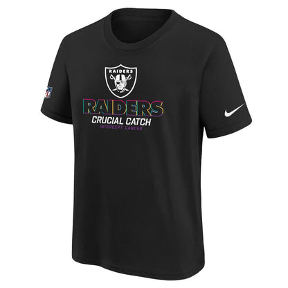 Las Vegas Raiders Youth 2024 NFL Crucial Catch T-Shirt - Black | Nike sale