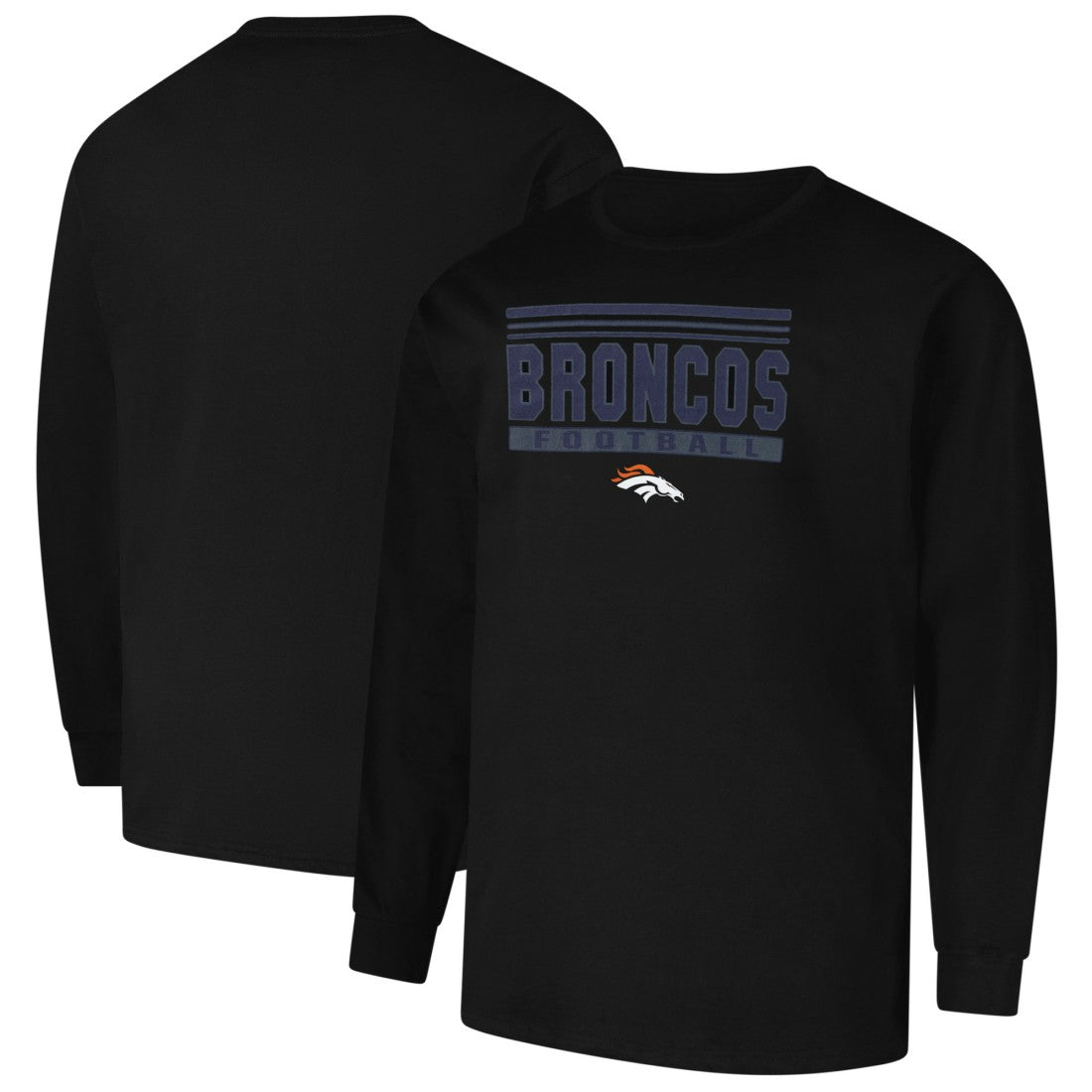 Denver Broncos Profile Big & Tall Pop Long Sleeve T-Shirt - Black outlet