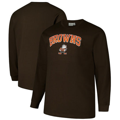 Cleveland Browns Big & Tall Throwback Thermal Long Sleeve T-Shirt - Brown for sale