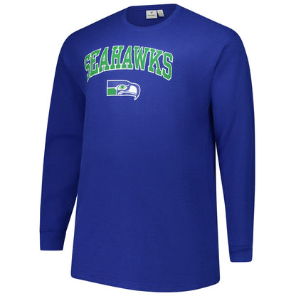Seattle Seahawks Big & Tall Throwback Thermal Long Sleeve T-Shirt - Royal online