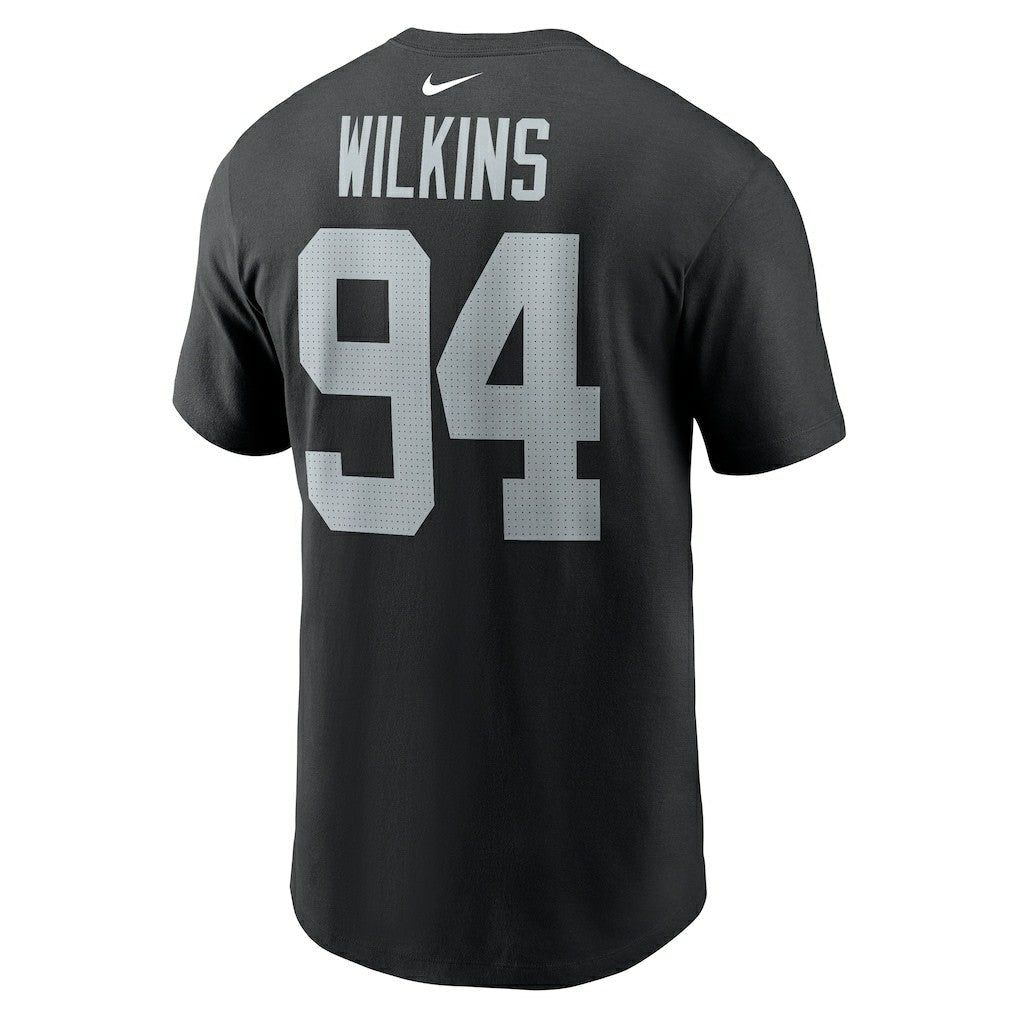 Christian Wilkins Las Vegas Raiders Player Name & Number T-Shirt - Black | Nike on sale