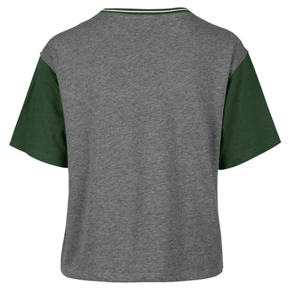 Milwaukee Bucks '47 Women's Rise Clubhouse Ziggy Color Block T-Shirt - Gray | 47 brand outlet