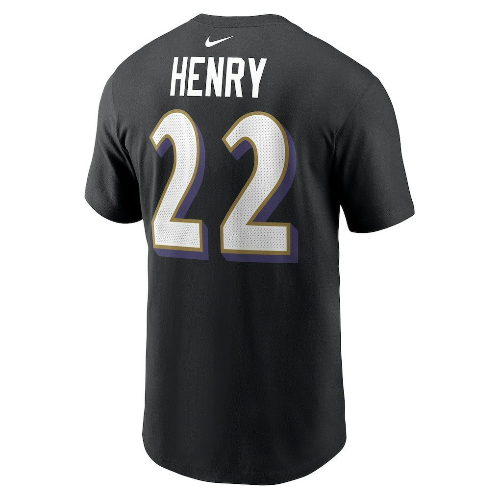Derrick Henry Baltimore Ravens Player Name & Number T-Shirt - Black | Nike on sale