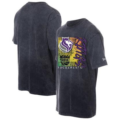 Sacramento Kings Distressed Sport Classics Enzyme Washed T-Shirt - Black | New Era for sale