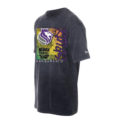 Sacramento Kings Distressed Sport Classics Enzyme Washed T-Shirt - Black | New Era for sale
