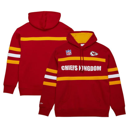 Kansas City Chiefs Vintage Logo Head Coach Fleece Pullover Hoodie - Red outlet