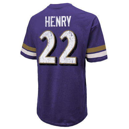 Derrick Henry Baltimore Ravens Majestic Threads Name & Number Oversized T-Shirt - Purple for sale