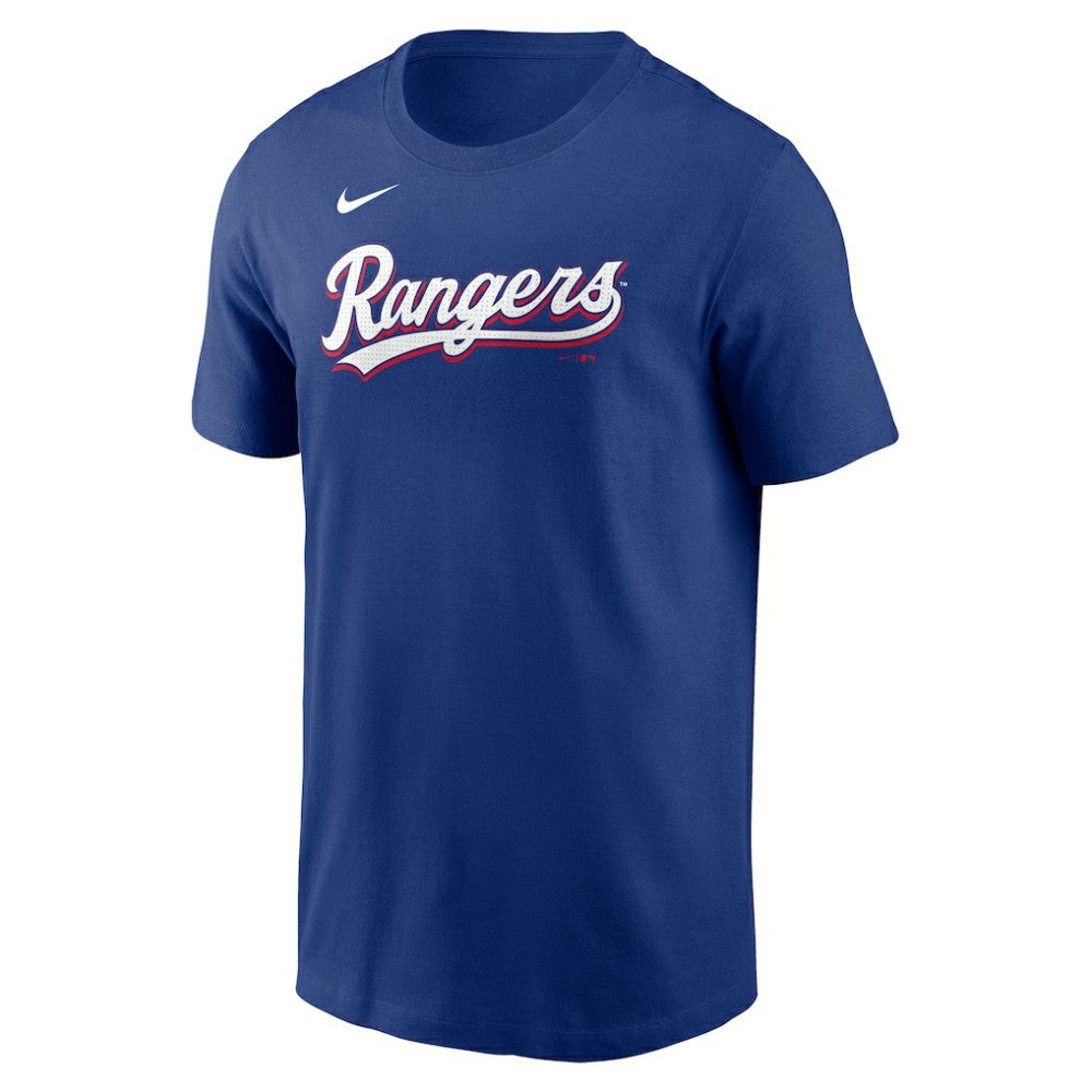 Evan Carter Texas Rangers Fuse Name & Number T-Shirt - Royal | Nike