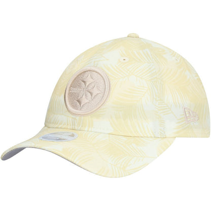 Pittsburgh Steelers New Era Women's Frond 9TWENTY Adjustable Hat - Cream outlet