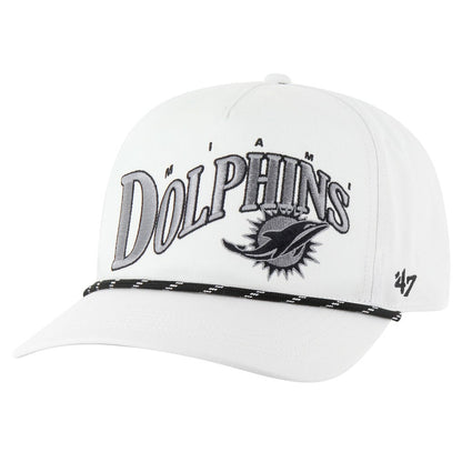 Miami Dolphins '47 Wave Speckle Hitch Rope Adjustable Hat - White cheap