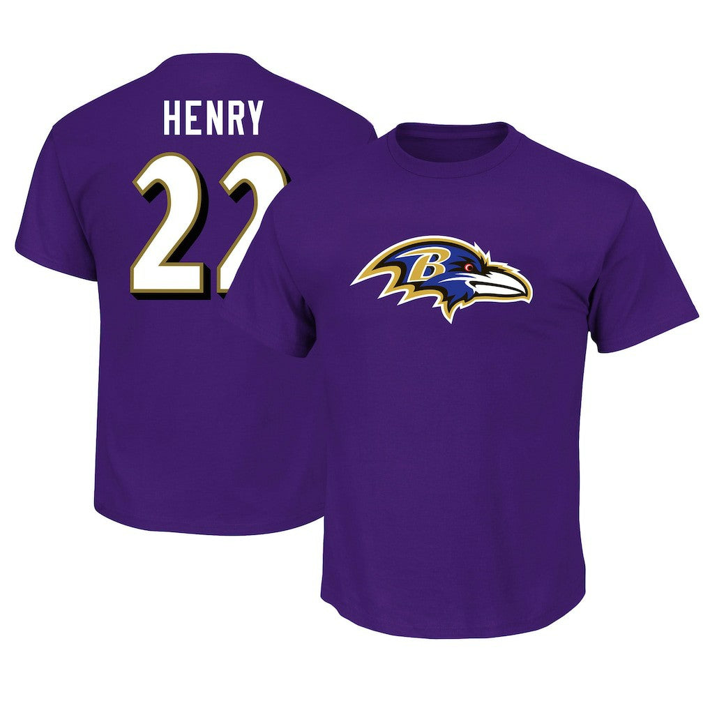 Derrick Henry Baltimore Ravens Big & Tall Player Name & Number T-Shirt - Purple online