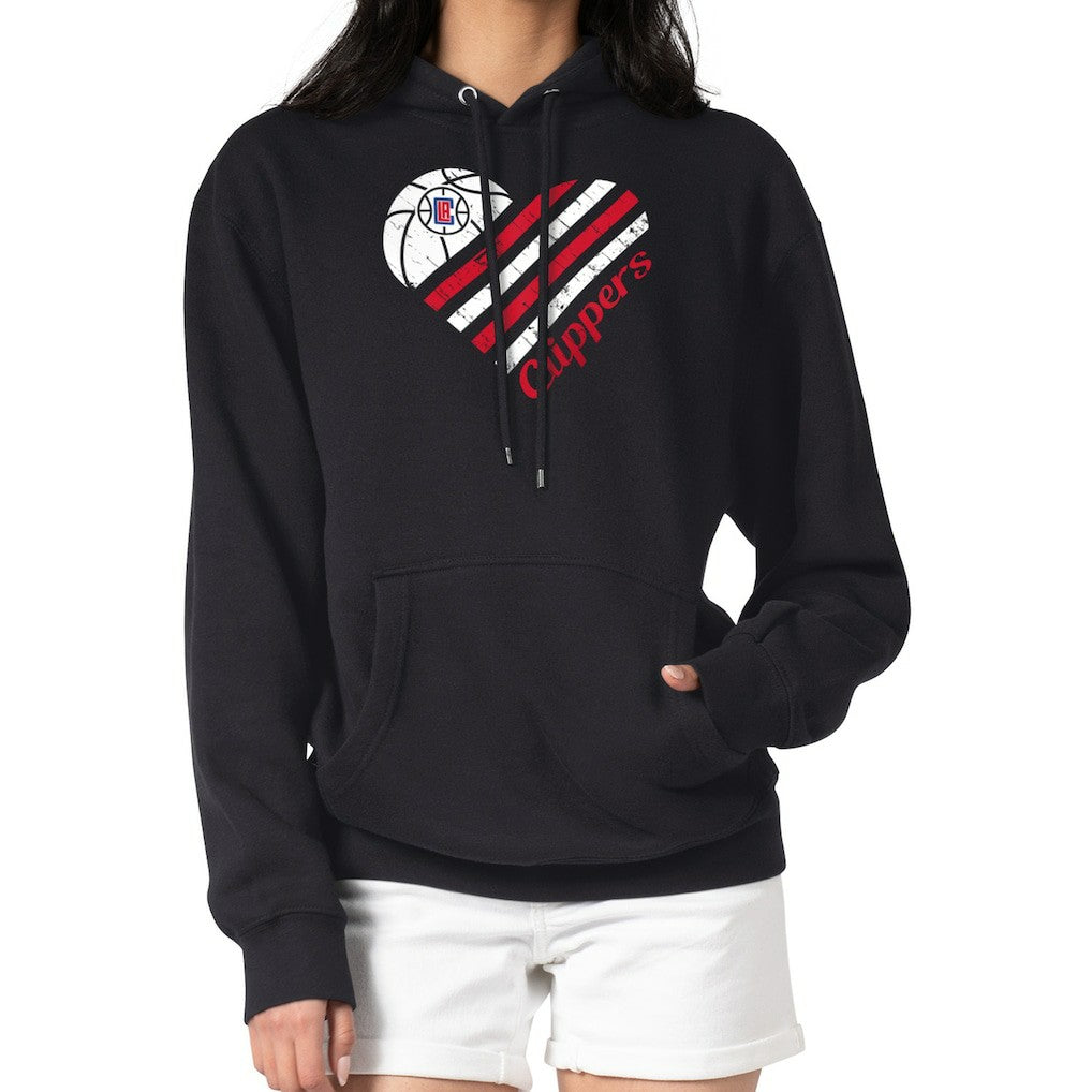 LA Clippers G-III 4Her by Carl Banks Women's Heart Pullover Hoodie - Black outlet