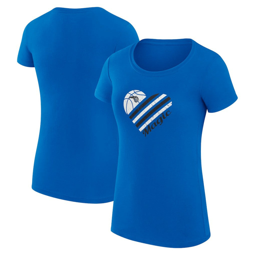 Orlando Magic G-III 4Her by Carl Banks Women's Super-Slim Fit Lightweight Heart T-Shirt - Blue cheap
