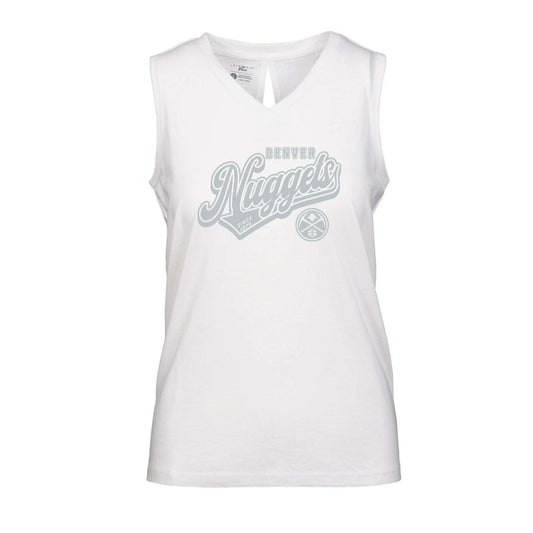 Denver Nuggets Levelwear Women's Paisley Sweep V-Neck Tank Top sale - White online