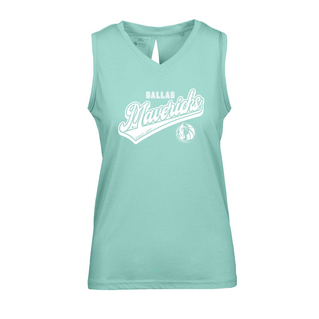 Dallas Mavericks Levelwear Women's Paisley Sweep V-Neck Tank Top sale - Mint cheap