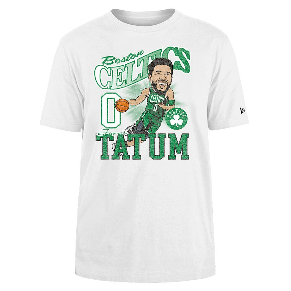 Jayson Tatum Boston Celtics Caricature Player T-Shirt - White | New Era discount
