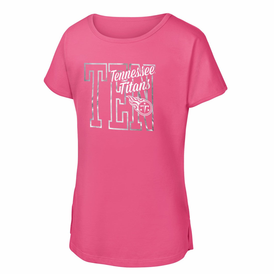 Tennessee Titans Girls Youth Signal Caller Dolman T-Shirt - Pink on sale