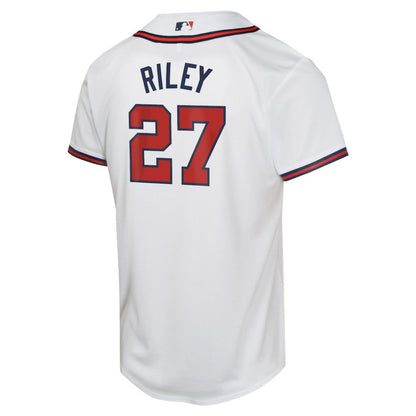 Austin Riley Atlanta Braves Youth Home Game Player Jersey - White | Nike