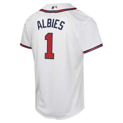 Ozzie Albies Atlanta Braves Youth Home Game Player Jersey - White | Nike