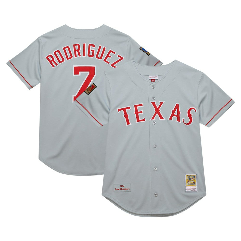 Ivan RodriguezTexas Rangers 1994 Cooperstown Collection Authentic Dark Jersey - Gray | Mitchell & Ness
