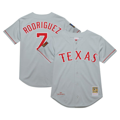 Ivan RodriguezTexas Rangers 1994 Cooperstown Collection Authentic Dark Jersey - Gray | Mitchell & Ness