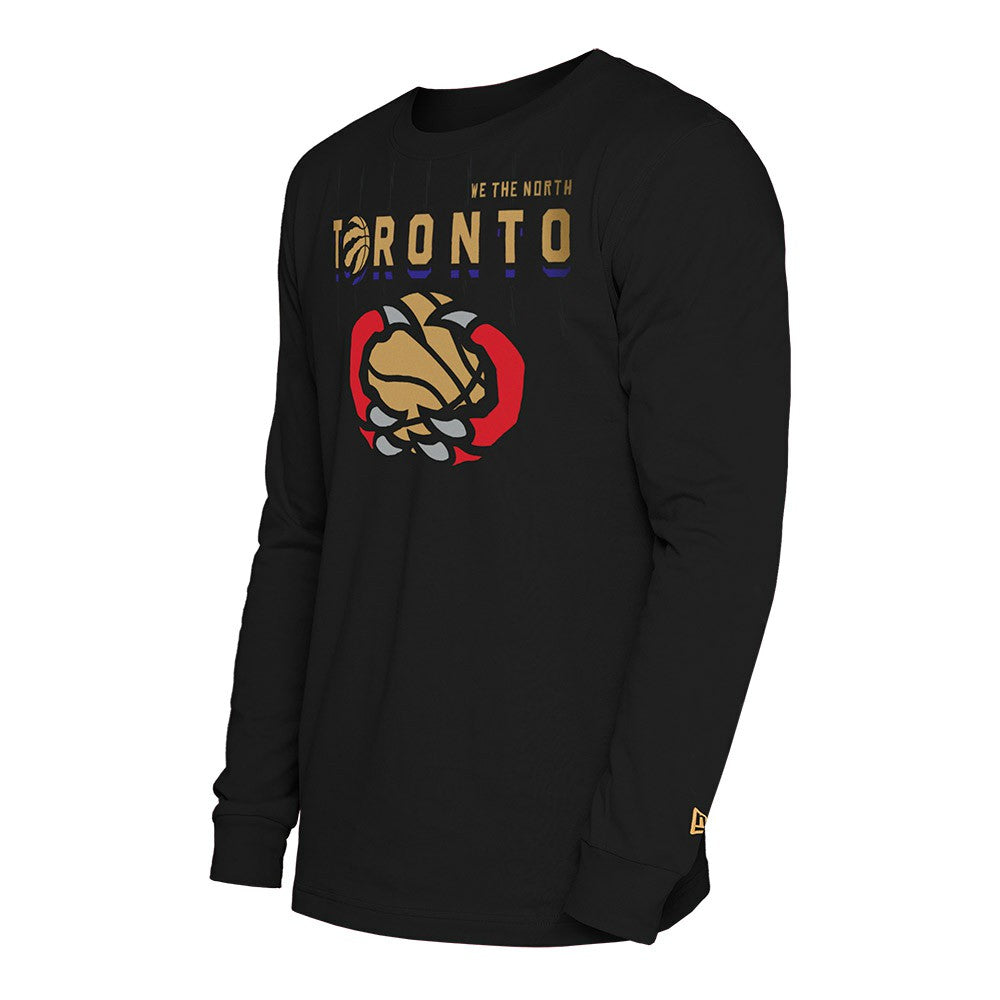 Toronto Raptors 2024/25 City Edition Long Sleeve T-Shirt - Black | New Era cheap