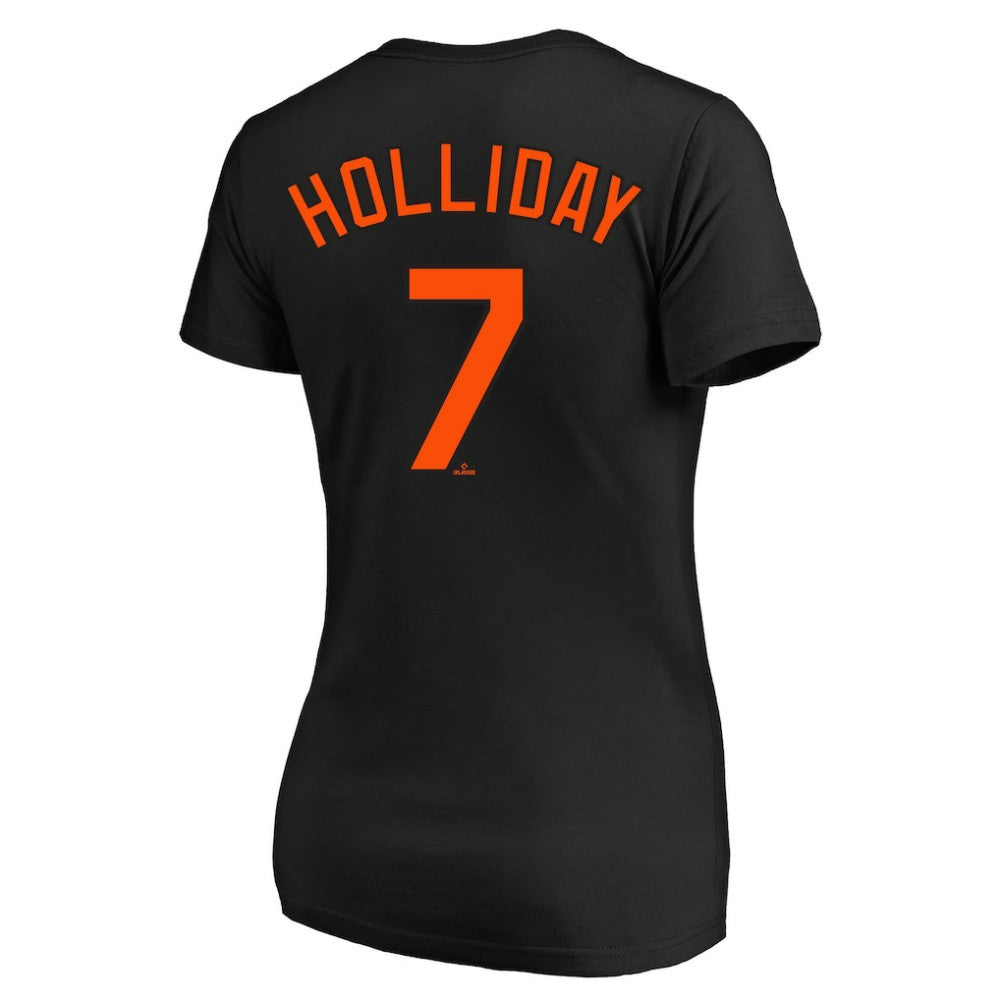 Jackson Holliday Baltimore Orioles Women's Plus Size Name & Number V-Neck T-Shirt - Black