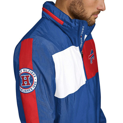 Buffalo Bills Tommy Hilfiger Gael Lightweight Half-Zip Hoodie Jacket - Royal for sale