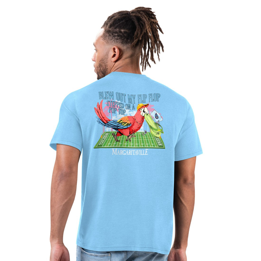 Tennessee Titans Margaritaville Flip Flop T-Shirt - Light Blue on sale