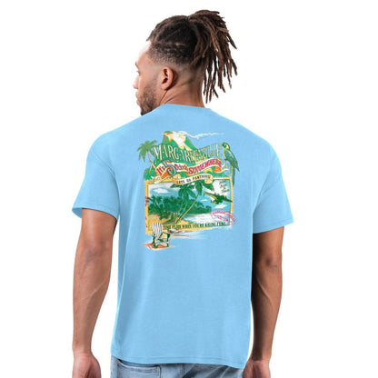Carolina Panthers Margaritaville Time Flies T-Shirt - Light Blue online