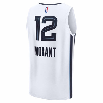 Ja Morant Memphis Grizzlies Fast Break Replica Player Jersey - Association Edition - White | Fanatics online