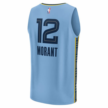 Ja Morant Memphis Grizzlies Fast Break Replica Player Jersey - Statement Edition - Light Blue | Fanatics on sale