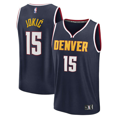 Nikola Jokic Denver Nuggets Fast Break Replica Player Jersey - Icon Edition - Navy | Fanatics discount