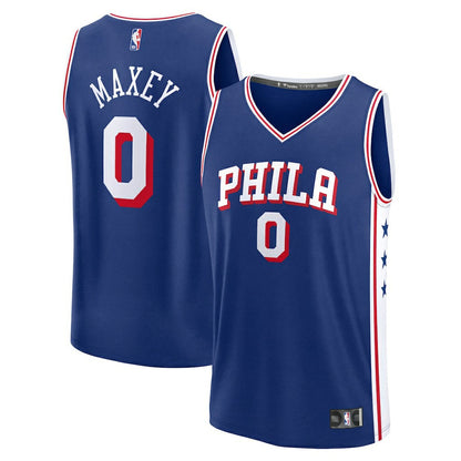 Tyrese Maxey Philadelphia 76ers Fast Break Replica Player Jersey - Icon Edition - Royal | Fanatics for sale