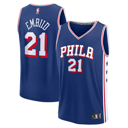Joel Embiid Philadelphia 76ers Youth Fast Break Replica Player Jersey - Icon Edition - Royal | Fanatics shop