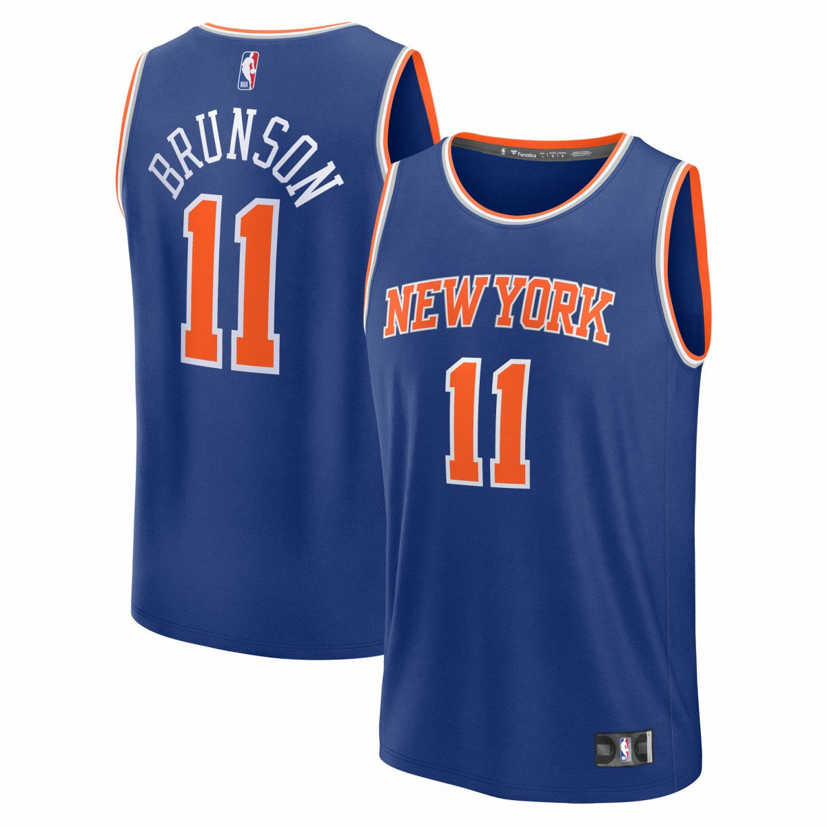 Jalen Brunson New York Knicks Youth Fast Break Replica Player Jersey - Icon Edition - Blue | Fanatics shop