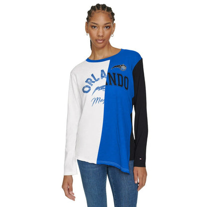 Orlando Magic Tommy Jeans Women's Amelia Color Blocked Long Sleeve T-Shirt - White/Blue shop