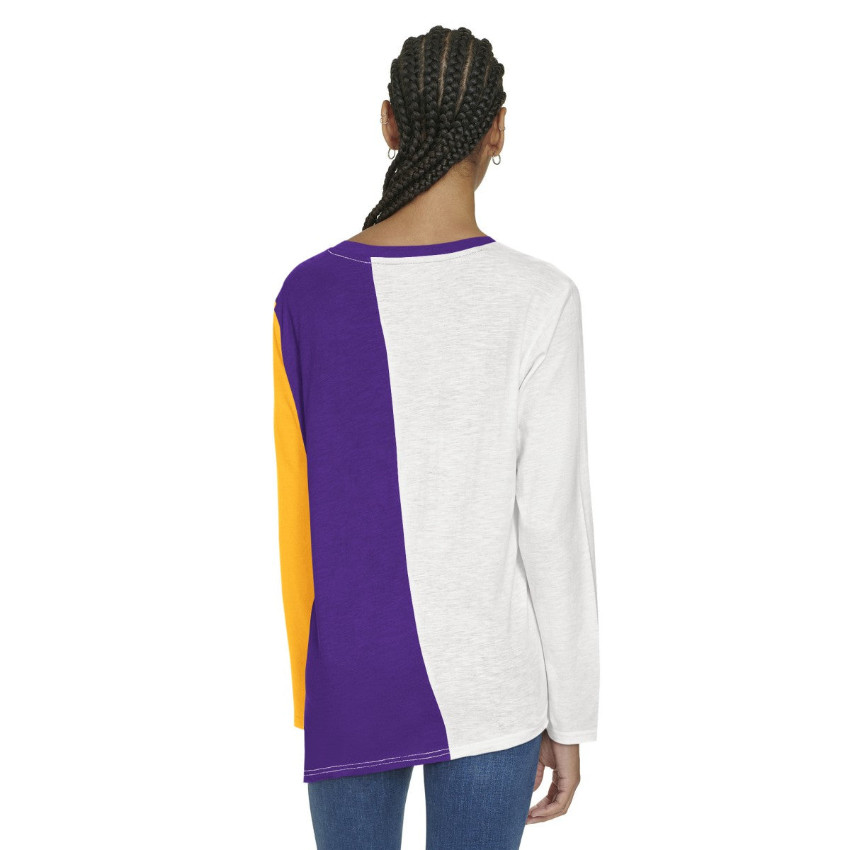 Los Angeles Lakers Tommy Jeans Women's Amelia Color Blocked Long Sleeve T-Shirt - White/Purple shop